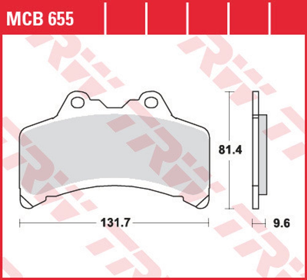 Колодки тормозные дисковые TRW MCB655