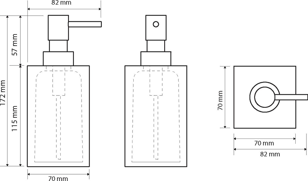 Отдельностоящий дозатор жидкого мыла; белый vista 120109016-104