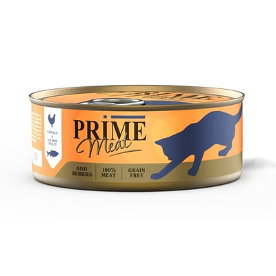 Prime Meat 100 г - консервы для кошек филе с курицей и лососем (желе)