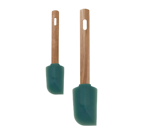 БЭКРЕДИНГ BАCKRОDING Лопатки кухонные 2 шт, дерево/зеленый
