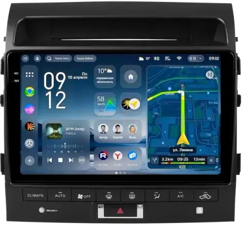 Магнитола для Toyota Land Cruiser 200 2010-2012 (климат на ШГУ) - Teyes CC4-PRO монитор 10.36" 2K QLED на Android 13, Быстрейшая, Snapdragon 778G, ИИ, CarPlay, DSP, 4G SIM-слот