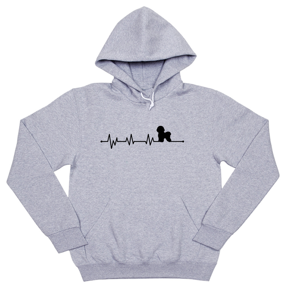 Толстовка "Сердечный ритм - Бишон Фризе"