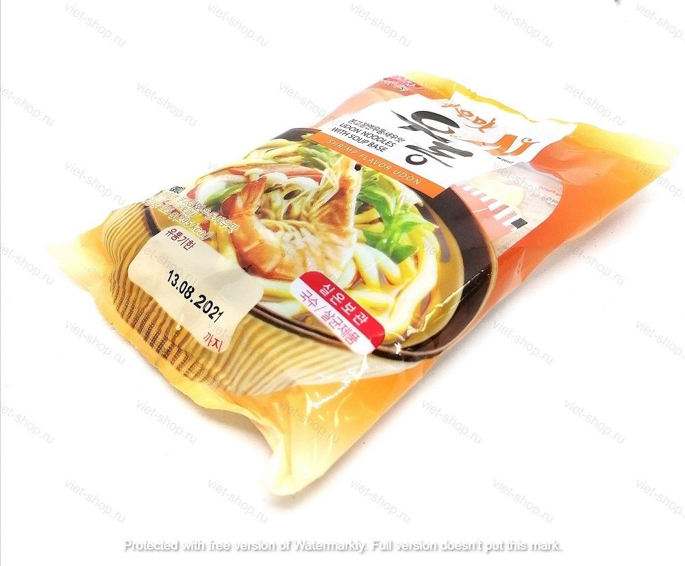 Удон со вкусом креветки Nshrimp Flavor Udon, Корея, 225 гр.