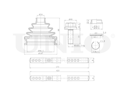 Пыльник ШРУСа (к-т) UNIO DUC-30023K