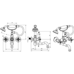 Смеситель для ванны с душем Boheme Royal Cristal 273