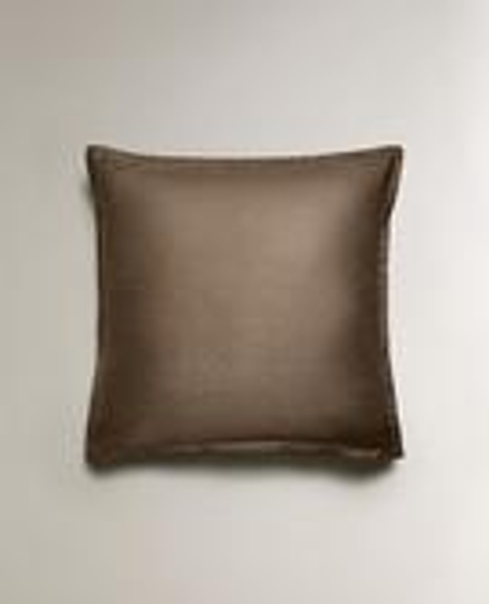 ZARA HOME ЖАККАРДОВАЯ НАВОЛОЧКА ИЗ САТИНА (300 НИТЕЙ), СЕРОВАТО-КОРИЧНЕВЫЙ