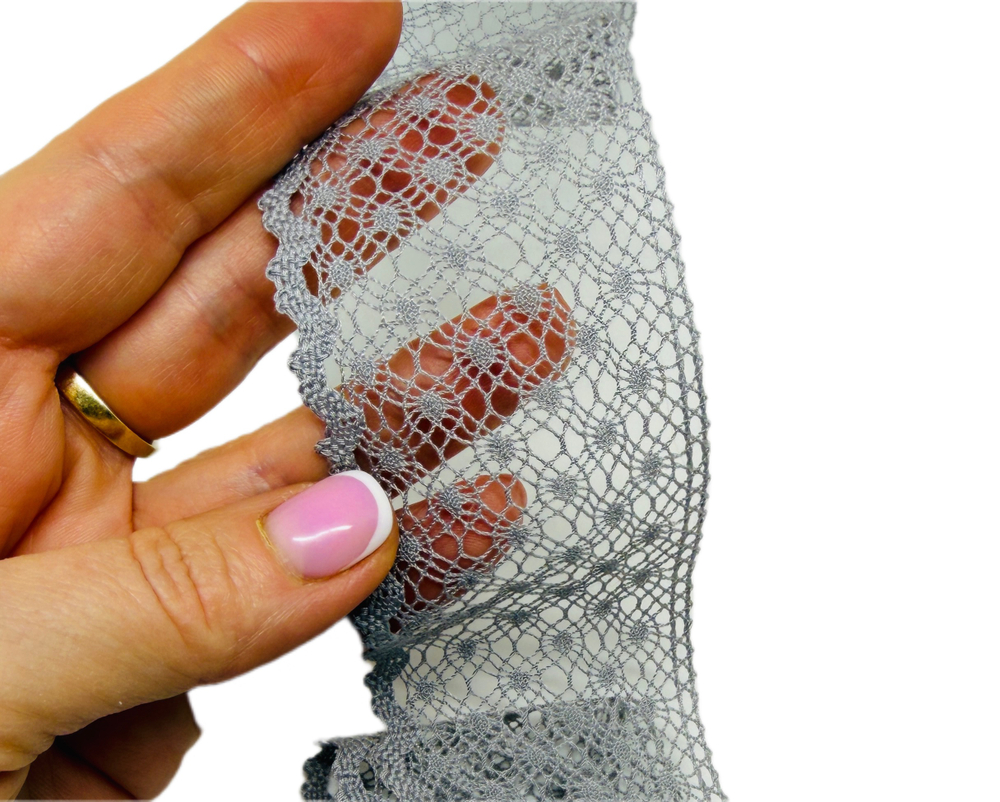 Кружево натуральное однотонное 100% хлопок ш-5см Греция