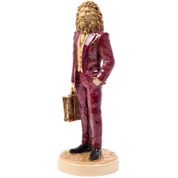 Скульптура Лев Бизнесмен Айвори Бордовый