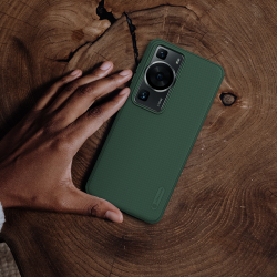 Чехол усиленный зеленого цвета от Nillkin для Huawei P60 и P60 Pro, серия Super Frosted Shield Pro