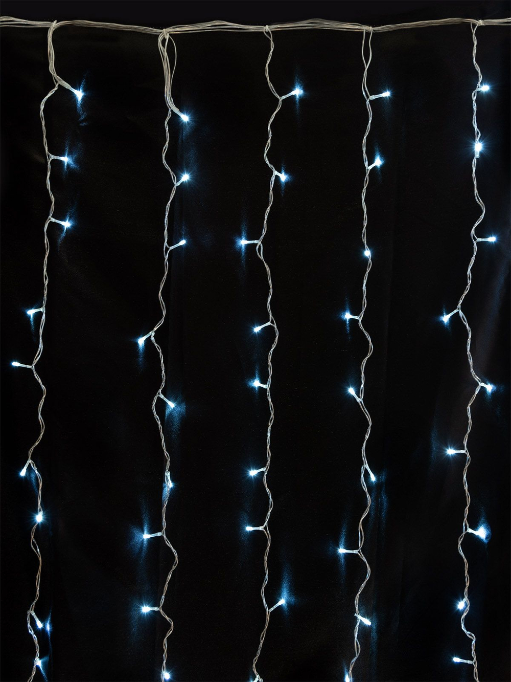 Гирлянда светодиодная с гол. наконеч."ФЕЙЕРВЕРК", 5 мм., 500 LED, хол. бел., 5м, 8 реж. MAG-G083-500