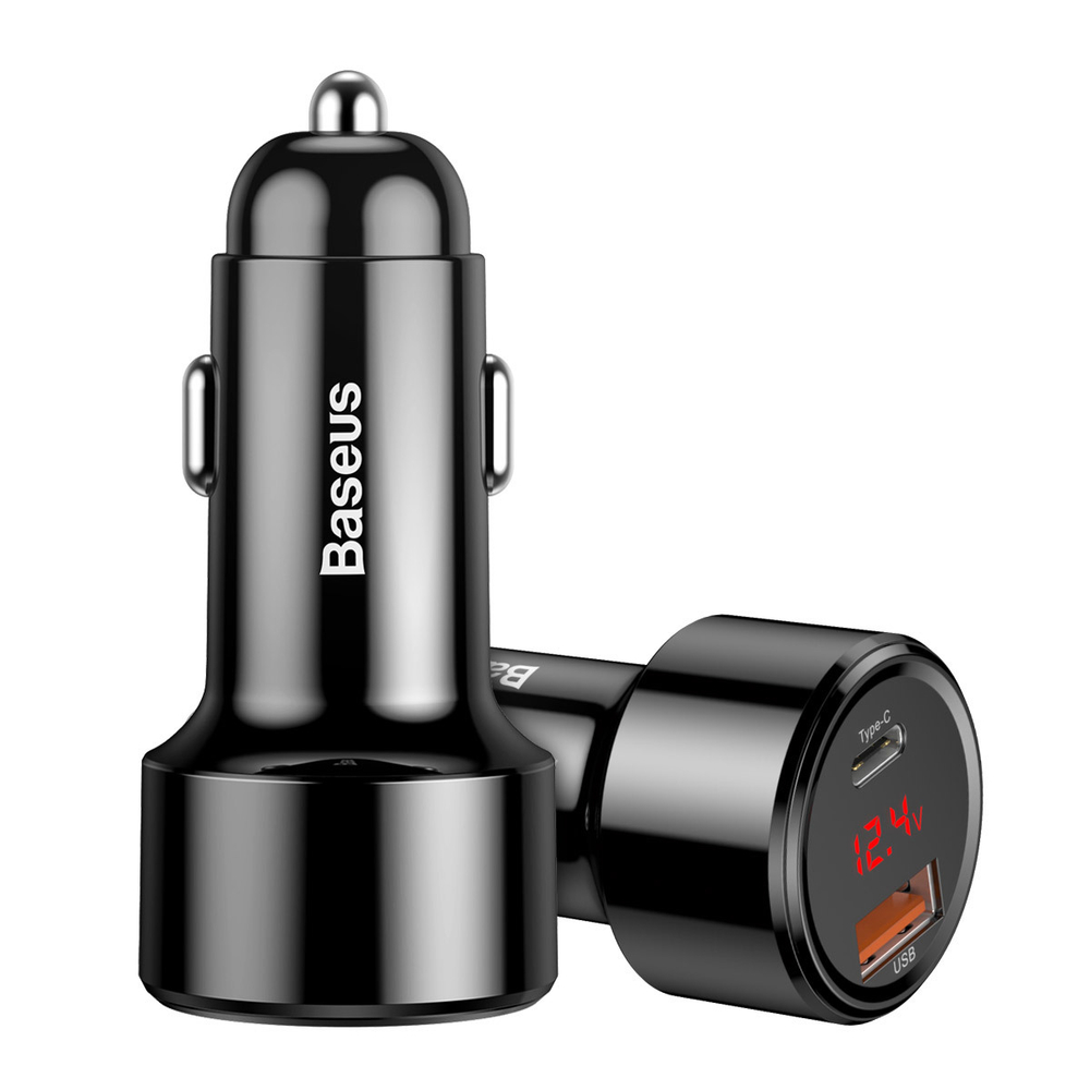 Автомобильная зарядка Baseus Magic Series PPS QC Digital Display Car Charger A+C 45W - Black