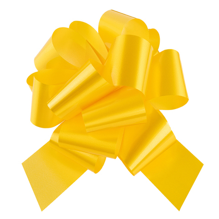 Бант Шар Желтый Лаковый 21 см.