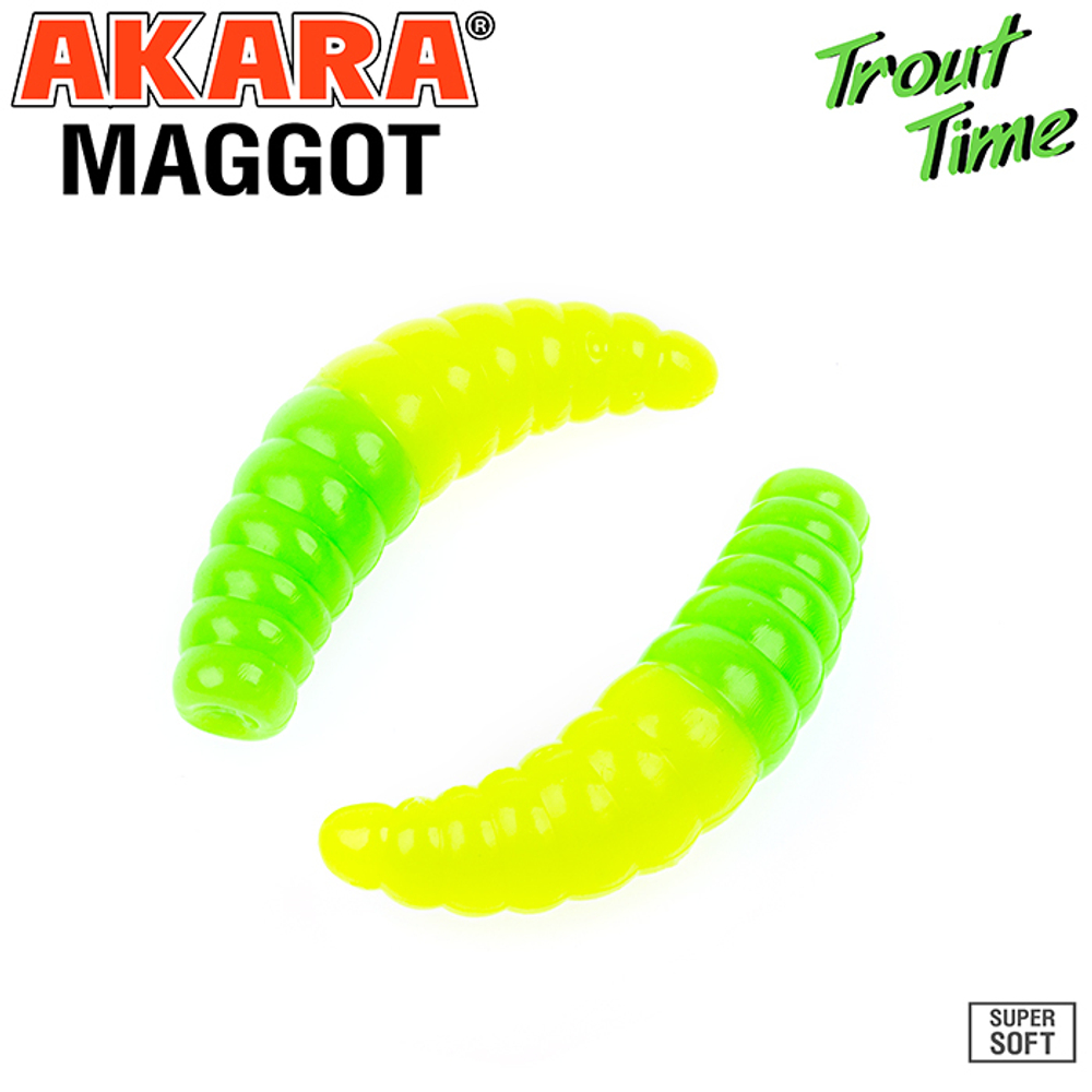 Силиконовая приманка Akara Trout Time MAGGOT 1,6 Shrimp 453 (10 шт.)