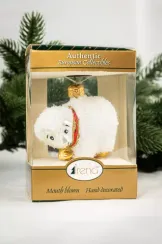 Елочное украшение Барашек, стекло, 6 см., 1 шт., Irena CO (53006)