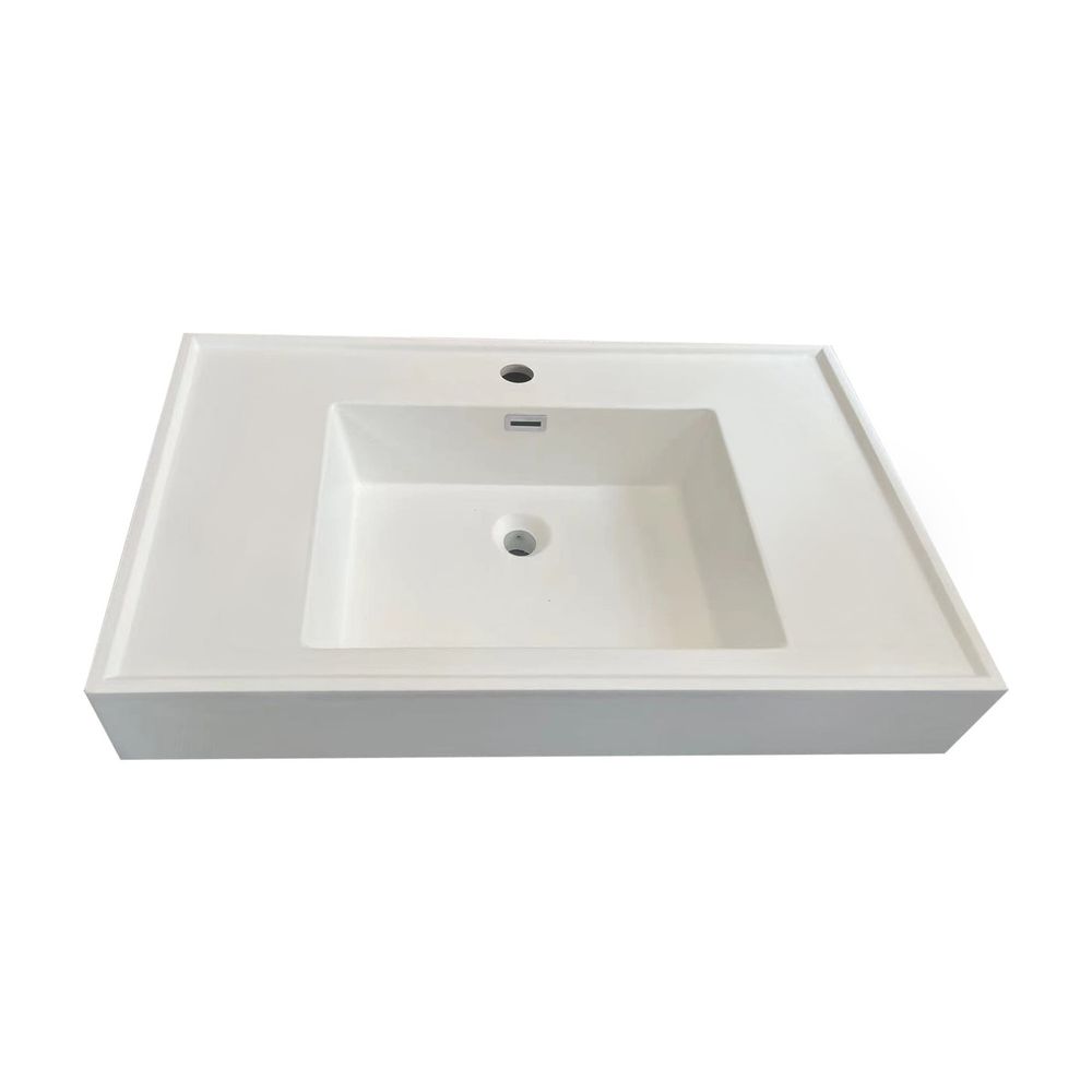 XLP2-100W Раковина каменная 100*50*12 см. белый