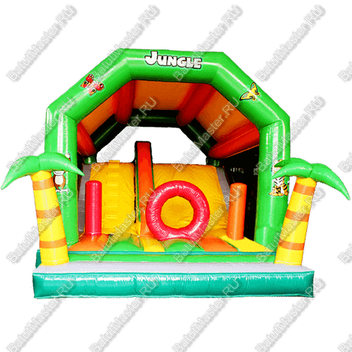 Коммерческий надувной батут "Зверинец с крышей"