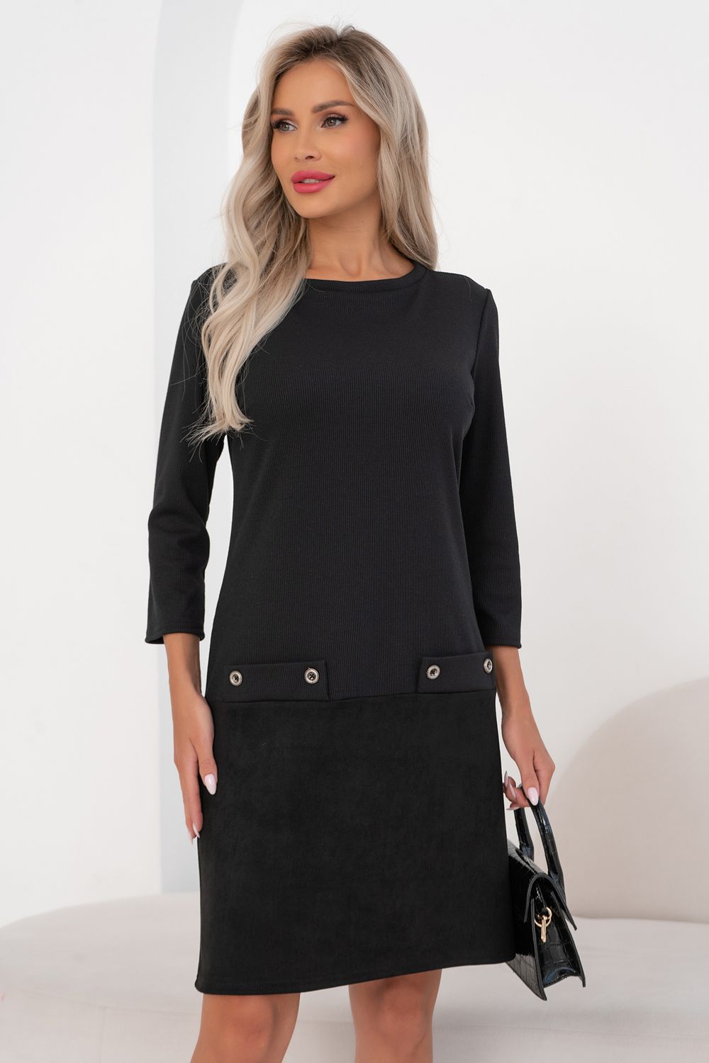 Платье Невада (черный)-46р-р Р11-1149 Nikol