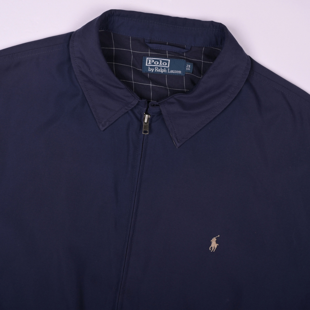 Просторный классический харрингтон Polo Ralph Lauren темно-синего цвета, 3XL свободный