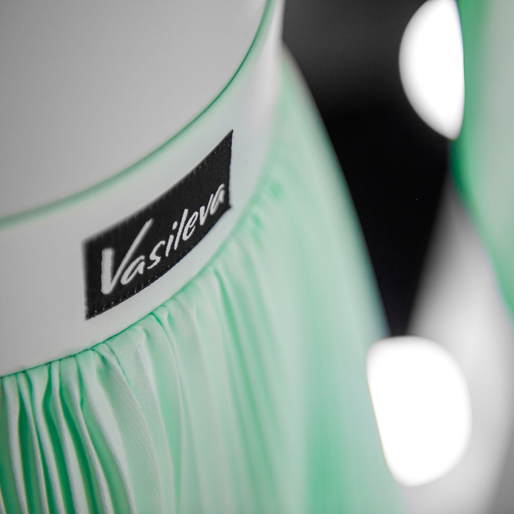 Lilia 14-01-01-Сb | Рейтинговое платье гофре для спортивных бальных танцев | Vasileva Dance