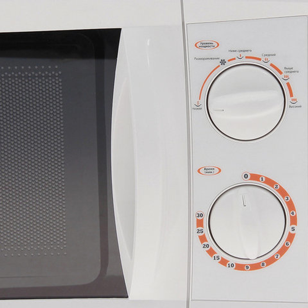 Микроволновая печь MYSTERY MMW-1703, объем 17 л, мощность 800 Вт, механическое управление, таймер, белая