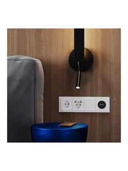 Розетка 1-м СП S70 16А с USB A+A с заземл. защ. шторки механизм бел. матов. Voltum VLS040402