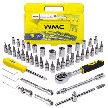 Набор инструмента 46пр. 1/4''(6-гран.)(4-14мм) WMC TOOLS WMC-2462-5 EURO