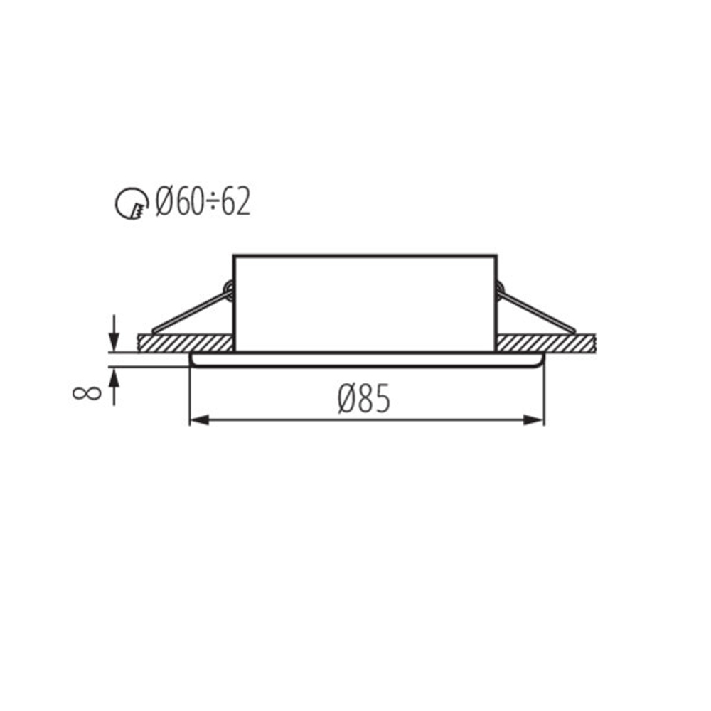 Точечный светильник для ванной комнаты KANLUX MARIN CT-S80-B