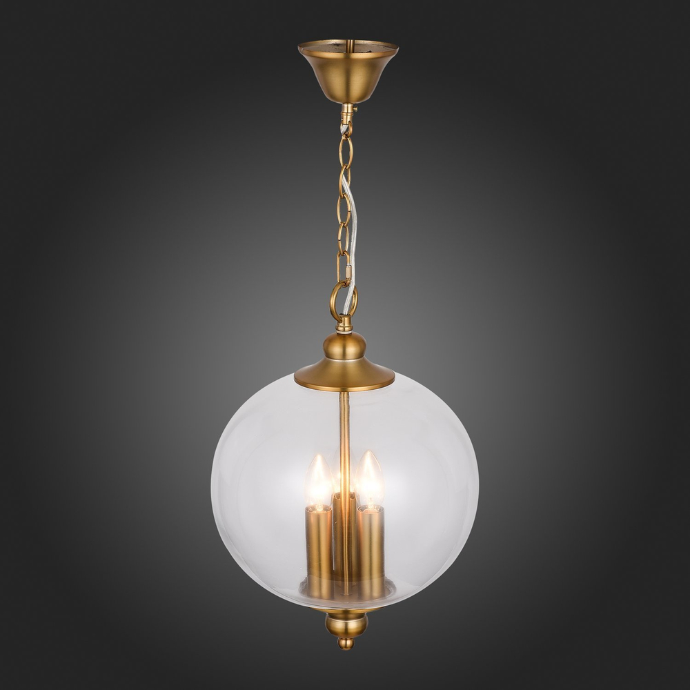 SL362.203.03 Светильник подвесной ST-Luce Золотистый/Прозрачный E14 3*60W