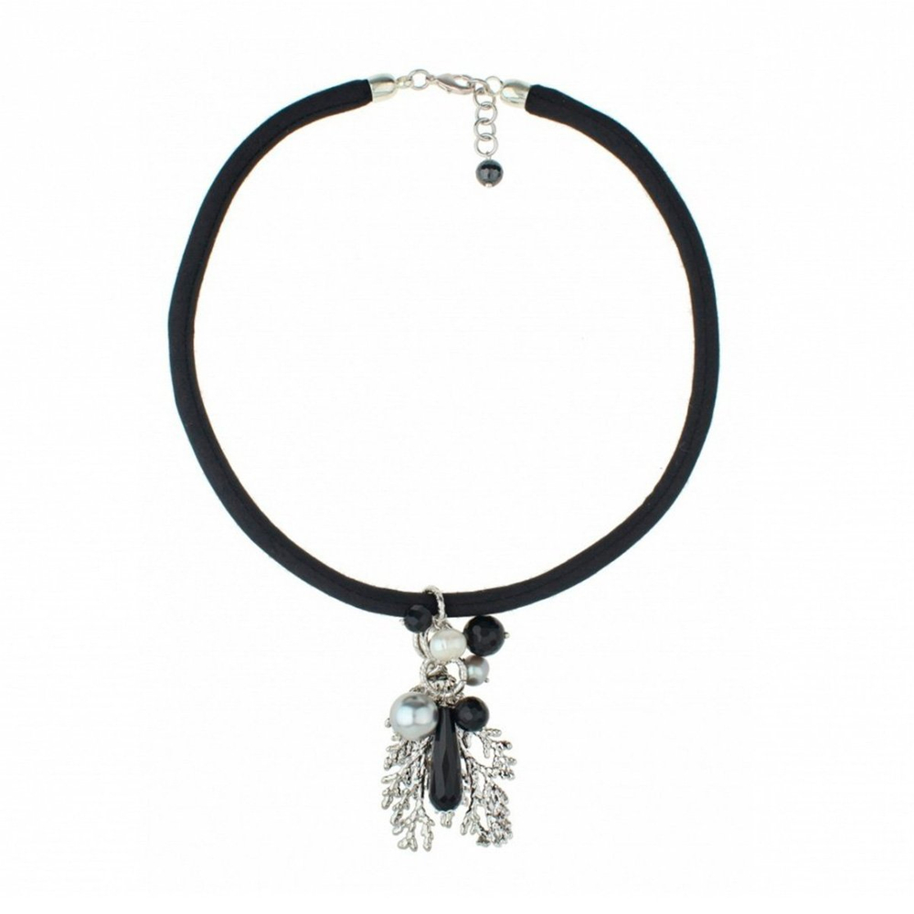 Колье лист Ester Bijoux Кипарис CL850-S BW