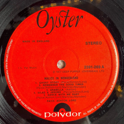 Винтажная виниловая пластинка LP Paice Ashton Lord Malice In Wonderland (UK 1977)