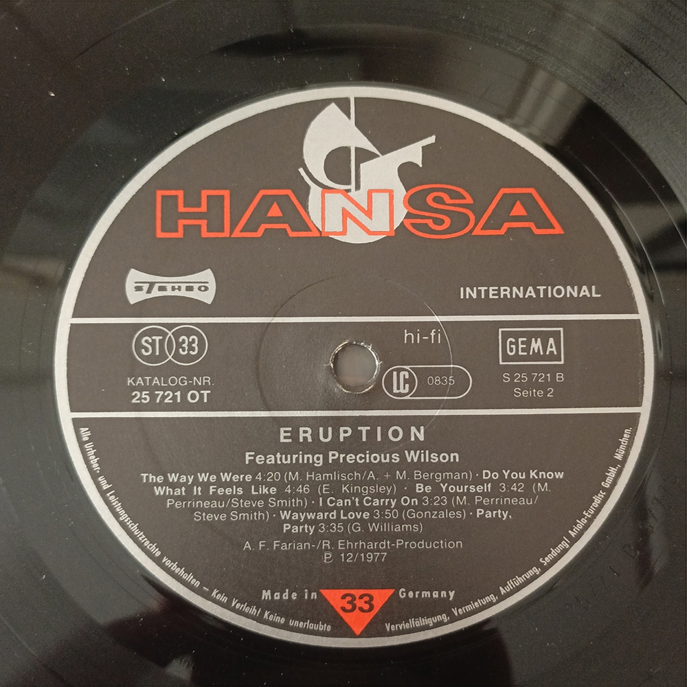 Eruption, Precious Wilson / Eruption (LP)