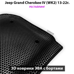 Передние автомобильные коврики ЭВА с бортами для Jeep Grand Cherokee IV (WK2) 10-22г.