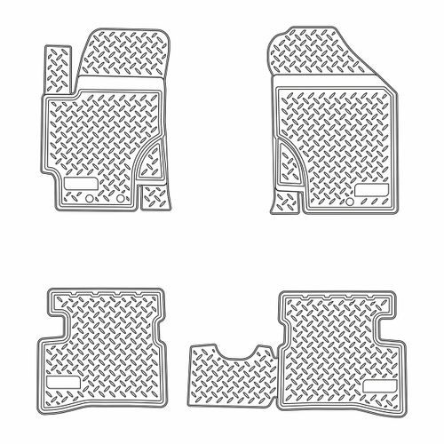 Ковры в салон Norplast/Unidec для Kia Rio в кузове DE (2010-2011), Бежевый, арт.NPL-Po-43-31-B