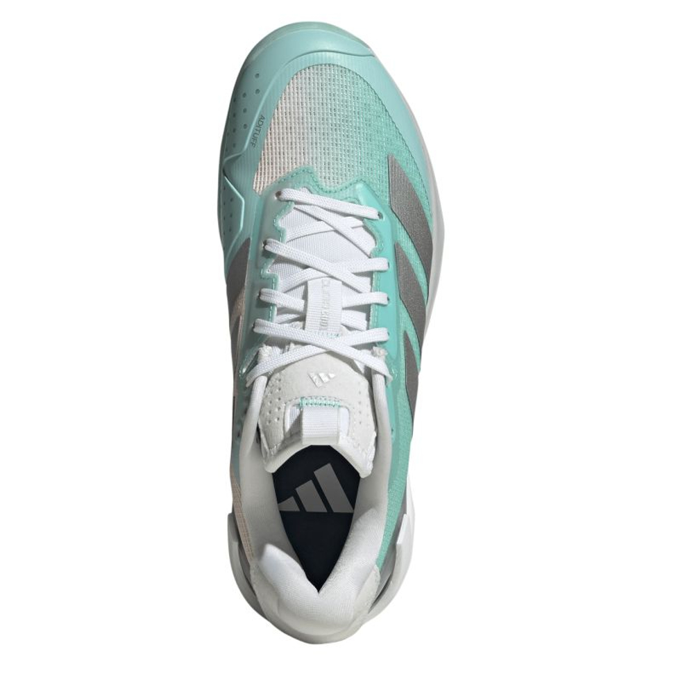 Женские Кроссовки теннисные Adidas Adizero Ubersonic 5 W - flash aqua/silver metallic/blush pink