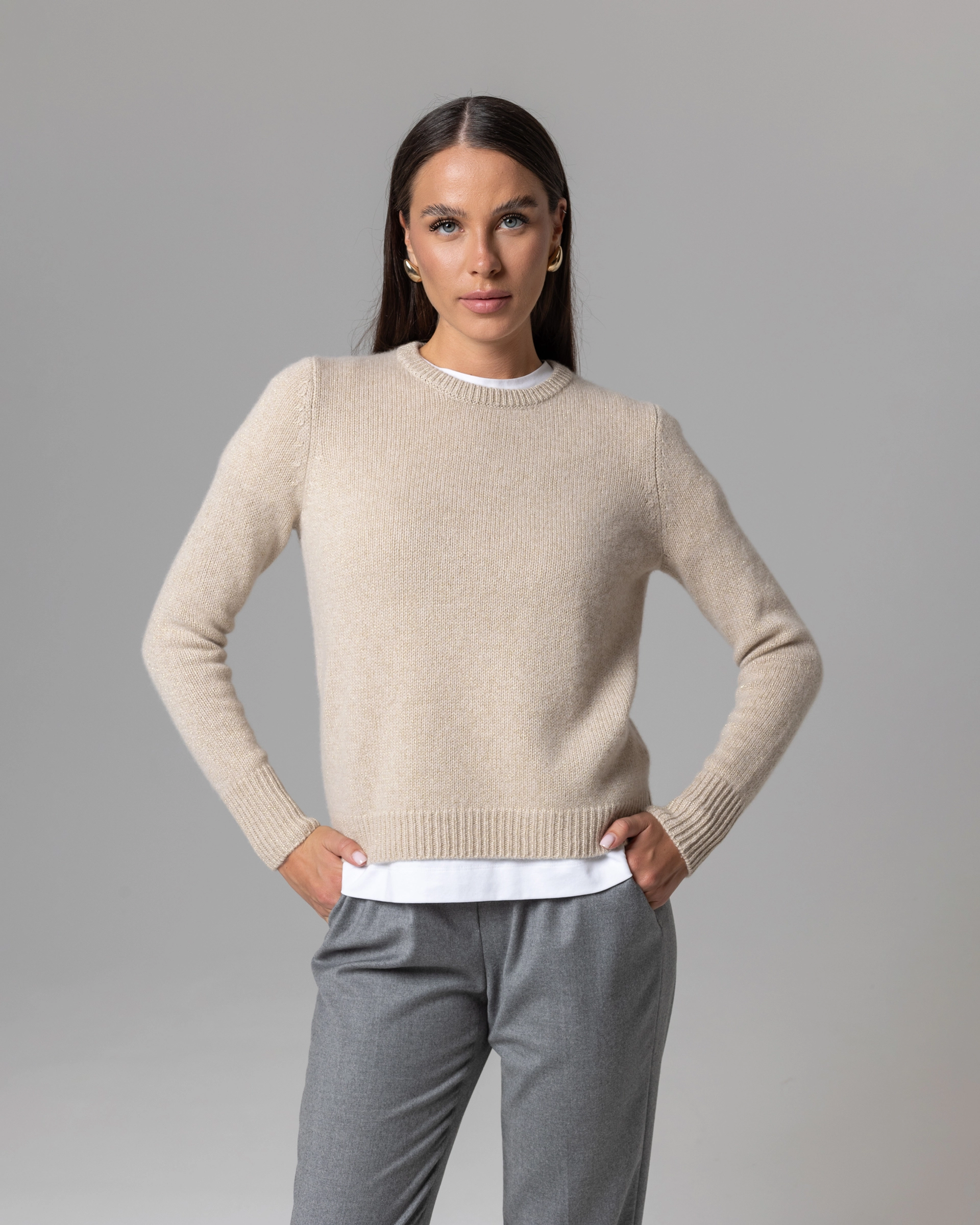 Кашемировый свитер с люрексом