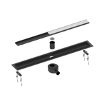 Душевой лоток Drain System 800 DS230208/03 Черный, с двусторонней панелью «Plate» под плитку