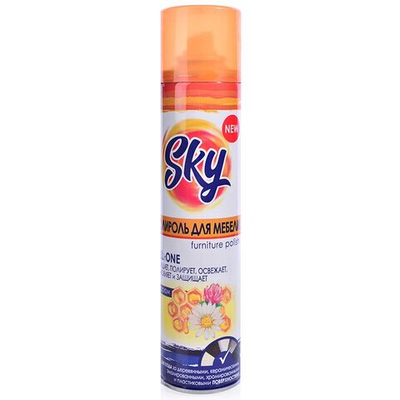 Полироль для мебели Sky с воском 300 мл