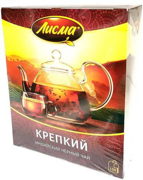 Чай Лисма Крепкий 100 пак 1/6 шт
