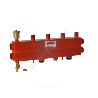 Коллектор котельной сталь 1 1/4" ВР на 3 контура 1" НР R586SEP Giacomini R586SEY03