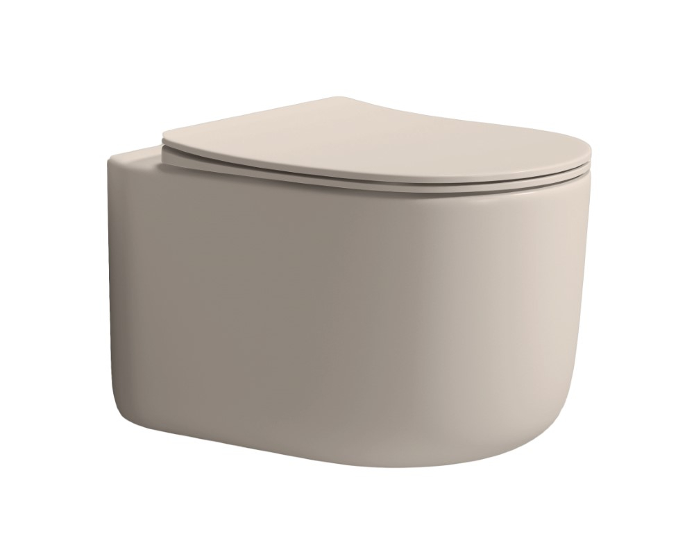 Унитаз подвесной Boheme Flow 969-SET-D, LATTE SOFT с крышкой-сиденьем с микролифтом