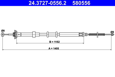 ATE - 24372705562-ATE - Cable Pull, parking brake