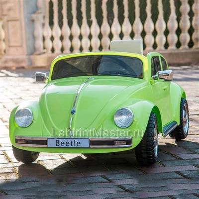 Детский электромобиль "Volkswagen Beetle" JE1818 6V, зеленый