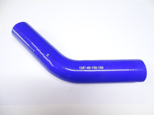 Патрубок угловой силикон 135,d40,L150x150, 4 нити стенка (5мм) (CARUM)