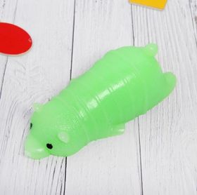 Мялка-антистресс игрушка сквиши Спящий Мишка 13*6 см Салатовый