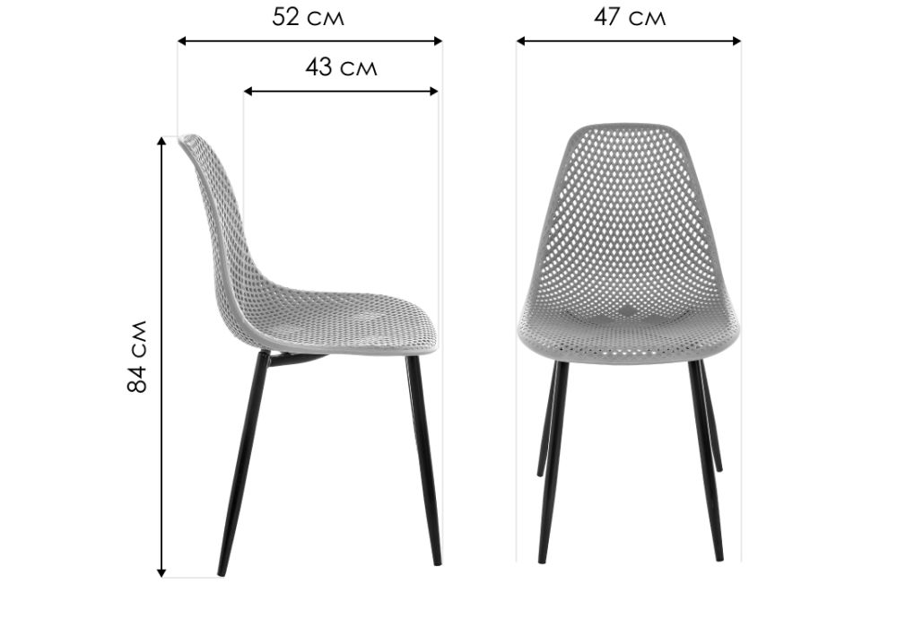 Стул на металлокаркасе Vero белый