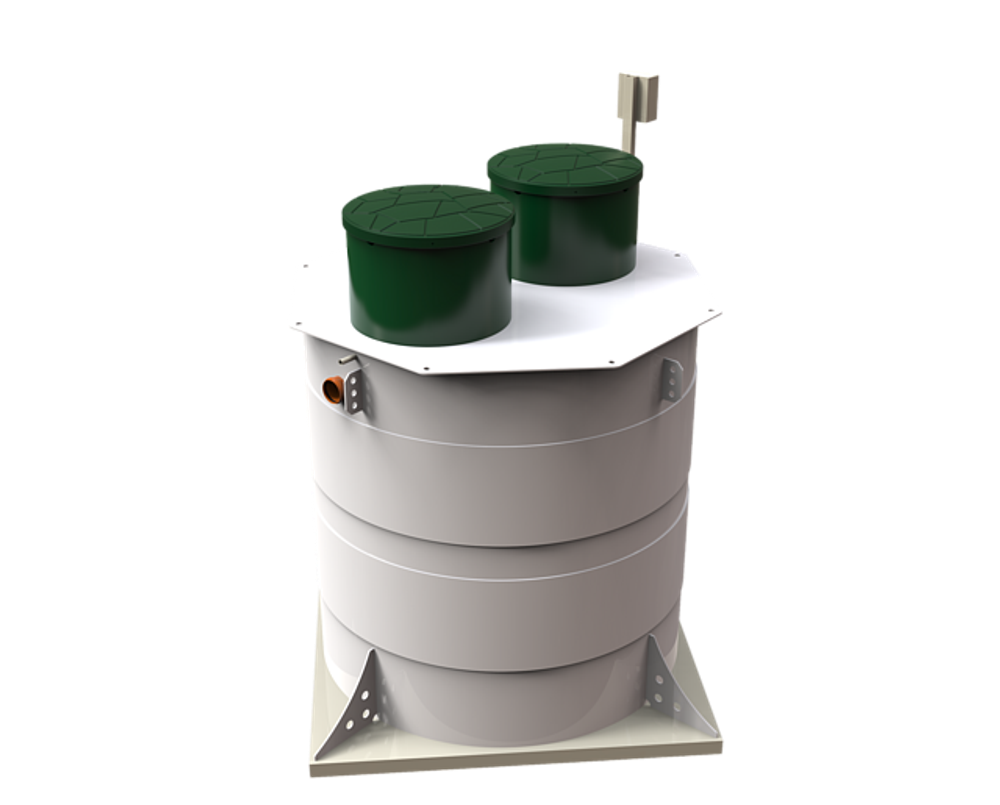 Станция биологической очистки Коло Веси Kolo Vesi 20/ 4000 л. в сутки / до 20 чел. / самотечный сброс (2000x2000x2653см;358кг;) - арт.560169