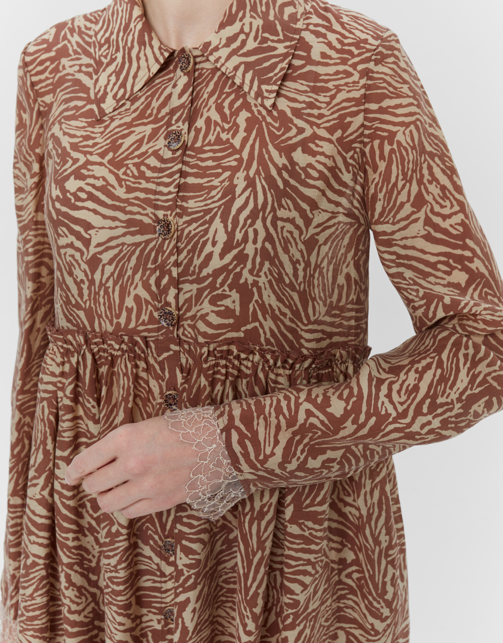 Платье «Зебра», коричневый