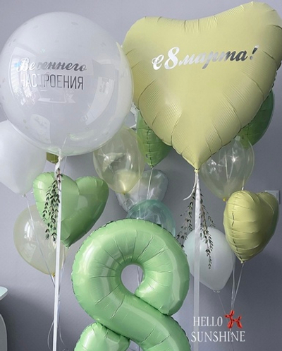 Набор шаров Нежное 8 марта №2