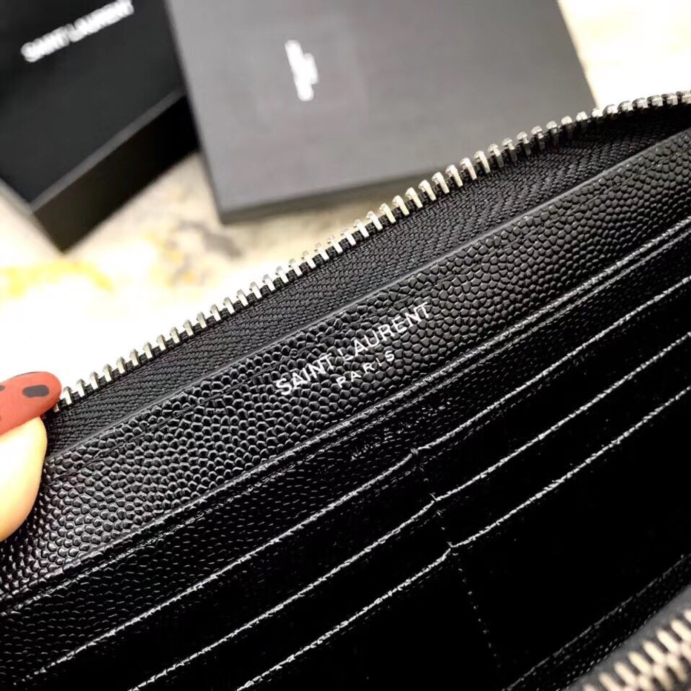 Saint Laurent Cassandre Zip Around Wallet