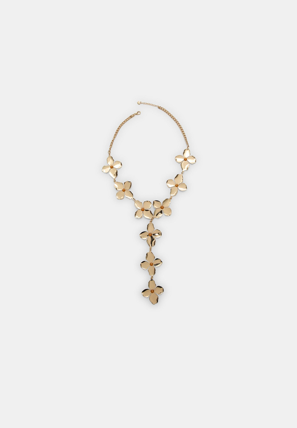 STRADIVARIUS Ожерелье-лариат с цветком, золотой